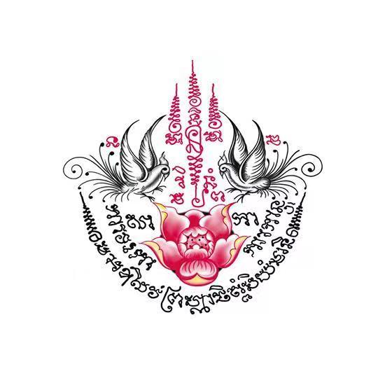 Hình Xăm Dán Tạm Thời Chống Nước 16 * 16cm Phong Cách Thái Lan