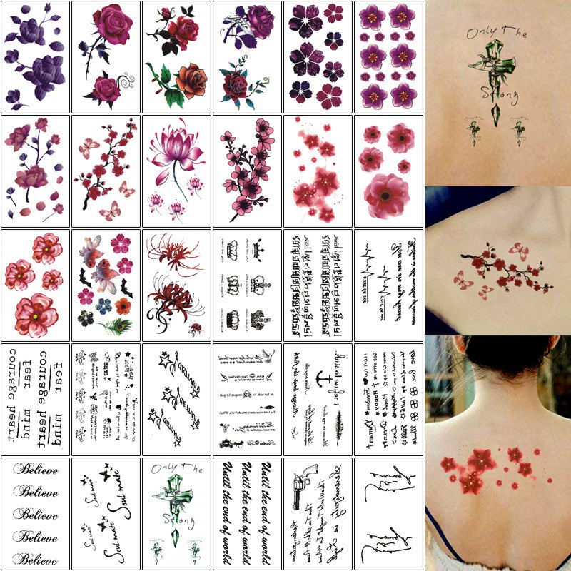Hình xăm dán tạm thời ( mẫu ngẫu nhiên) Tatoo cho nam nữ K017