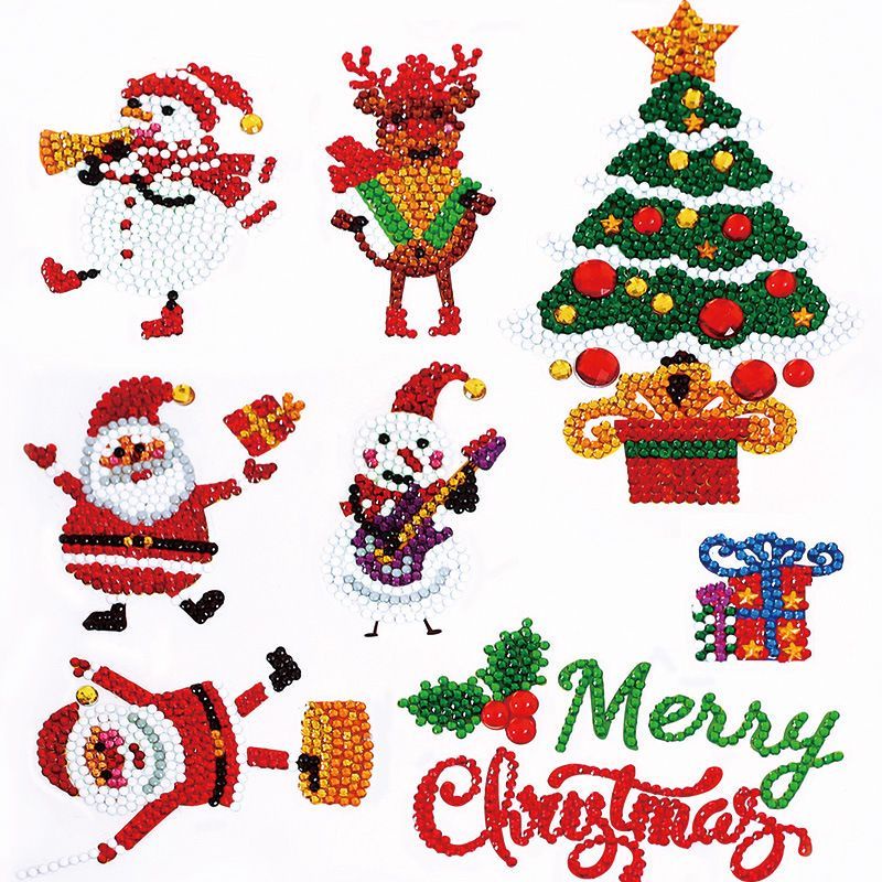 Miếng Dán Hoạt Hình Kim Cương Tự Làm Dễ Thương Trang Trí Trường Mẫu Giáo