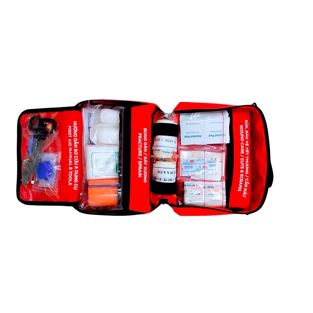 [FOLLOW nhận 10k] Túi sơ cứu y tế cho xe ô tô 1Life hơn 200 dụng cụ - Car First Aid Kit