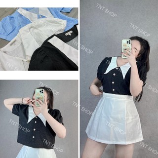 Áo xốp cổ tiểu thư