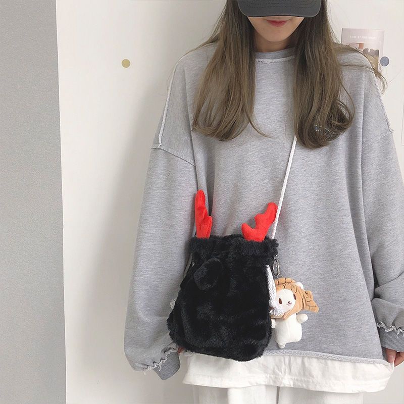 Mischa Túi Xách Đeo Vai Sức Chứa Lớn Màu Trơn Thời Trang Thu Đông