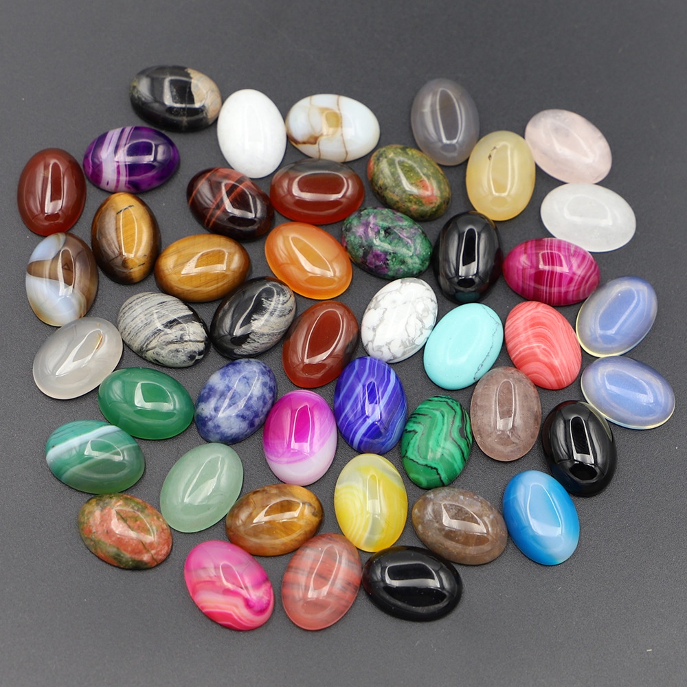 Quả Trứng Đá Fluorite Tự Nhiên Hình Oval Màu Ngọc Lam Cho Nam Và Nữ