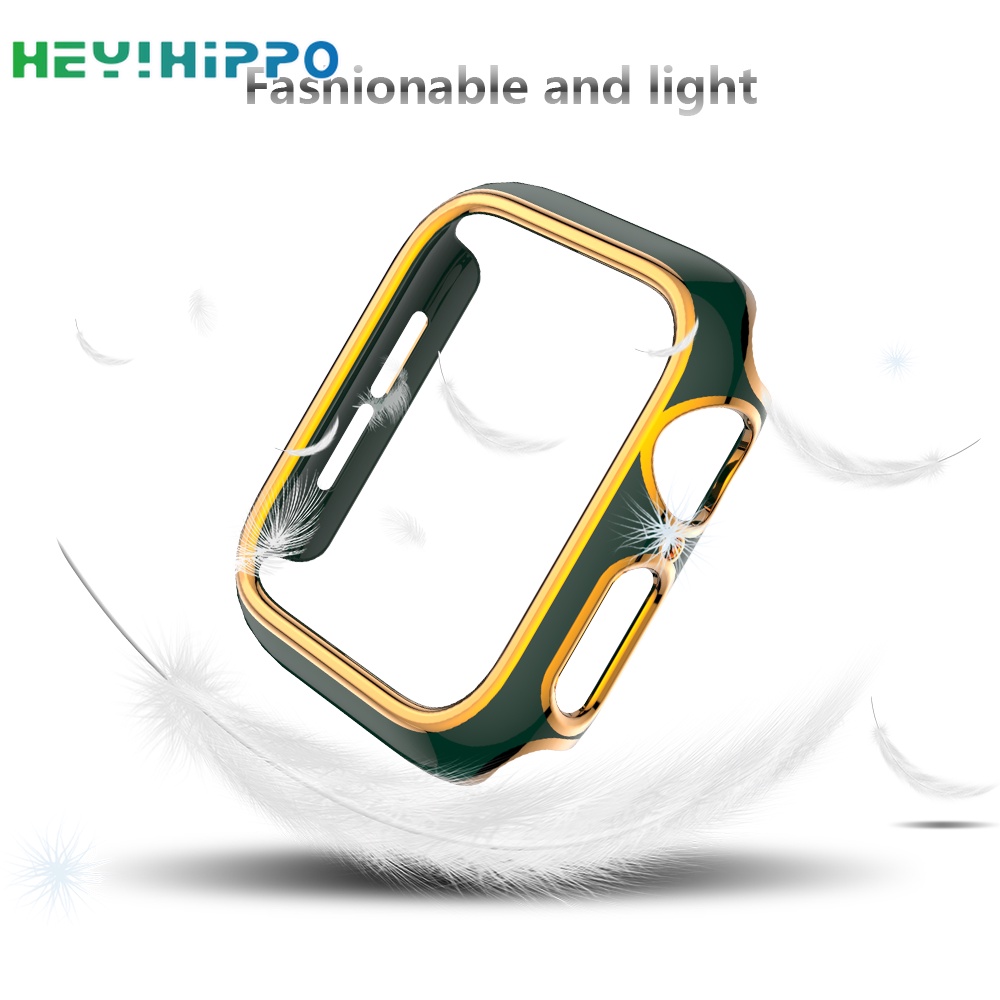Ốp Bảo Vệ Hai Màu Mạ Điện Dành Cho iwatch ultra 49mm iwatch series 8 7 se 6 5 4 45mm 41mm 40mm 44mm