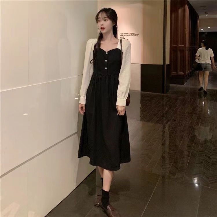 IELGY IELGY Đầm Dài Tay plus size Phong Cách Pháp Ngọt Ngào Cho Nữ