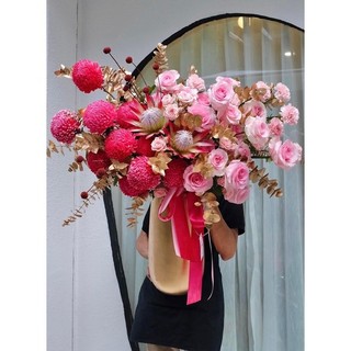 Bình hoa composite, decor, trang trí , bình cắm đào đông (ib chốt màu) B18