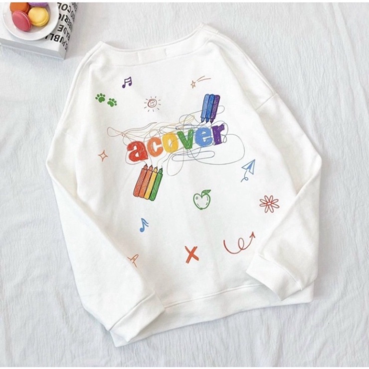 Áo Khoác Cardigan ACOVER Phối Hoạ Tiết Dễ Thương GKT59