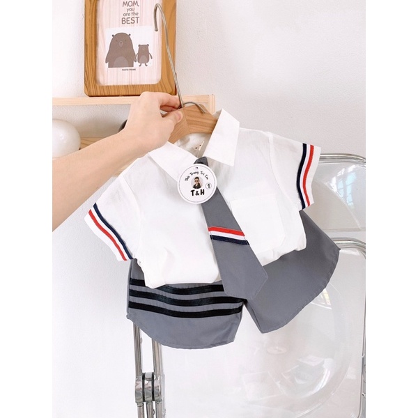 Set bộ công tử kèm cavat chi bé trai