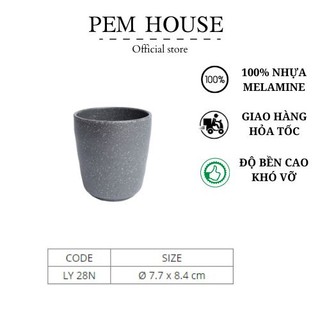 Ly Nhựa Melamine Nhám Xám - LY28NX
