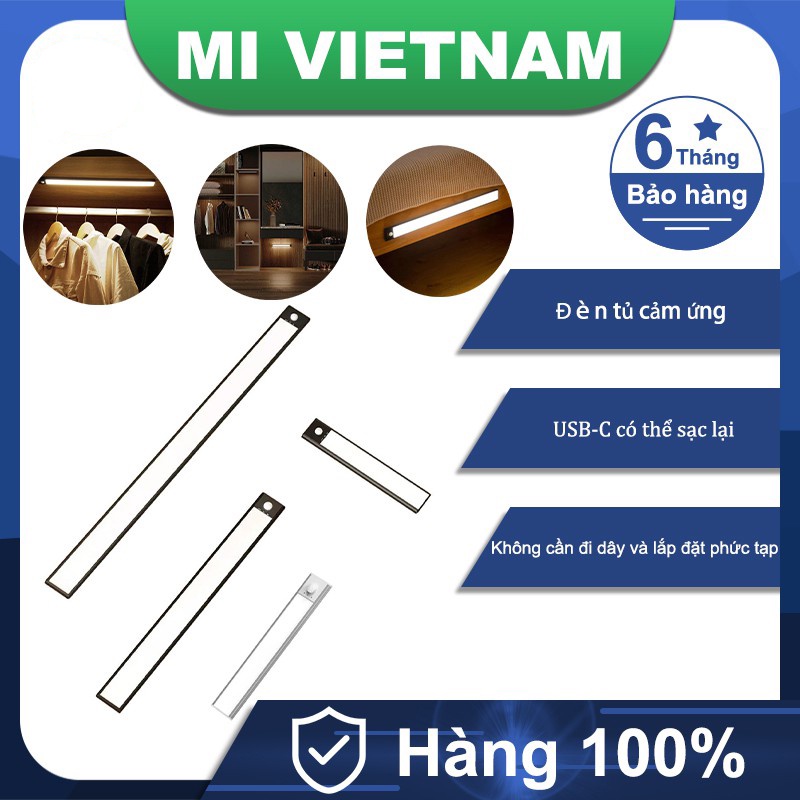 Đèn led thanh cảm biến tích điện Yeelight 20/40/60cm Đèn sạc Cảm ứng cơ thể con người 1 cách thông minh