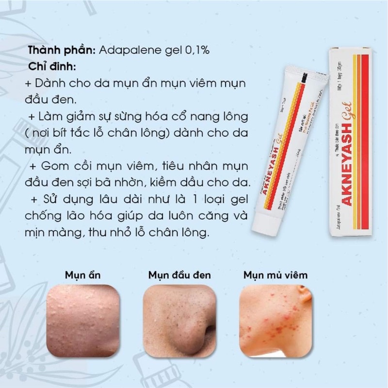Gel bôi ngoài da dành cho da mụn ẩn thâm mụn sần sùi