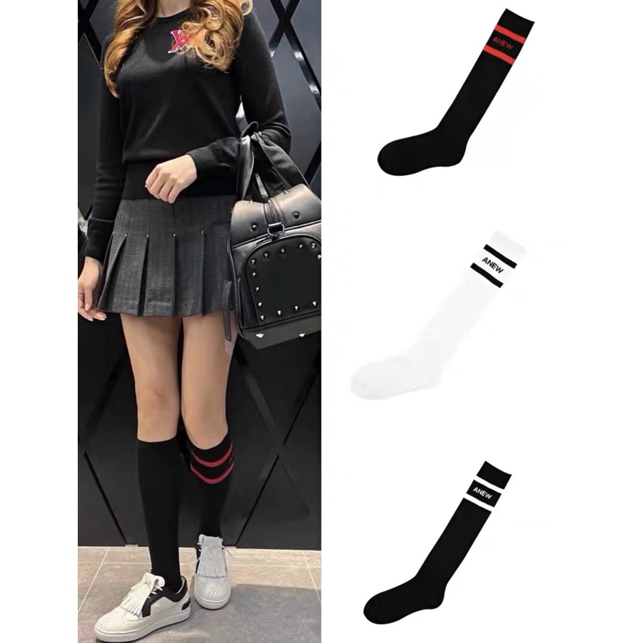 Tất/Vớ dài chân Golf nữ cao cấp chuyên dụng chơi Golf ANEW Hàn Quốc 2023