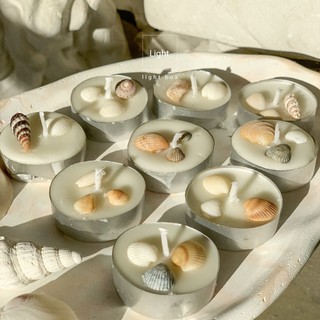 Nến thơm tealight sò biển tự nhiên thủ công