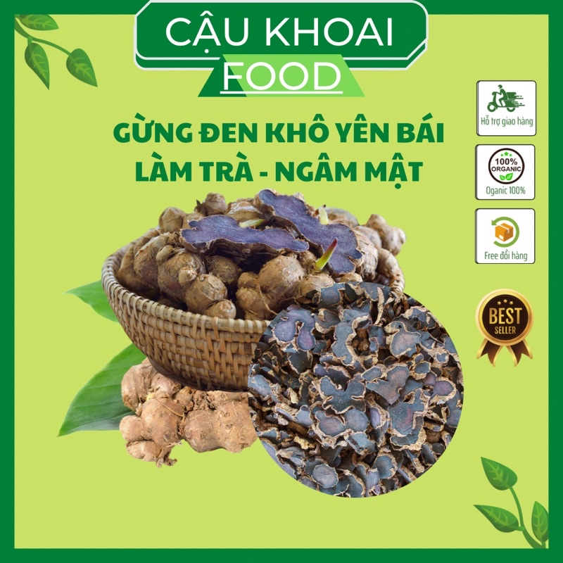 Gừng đen khô Yên Bái /ngải đen khô 1kg