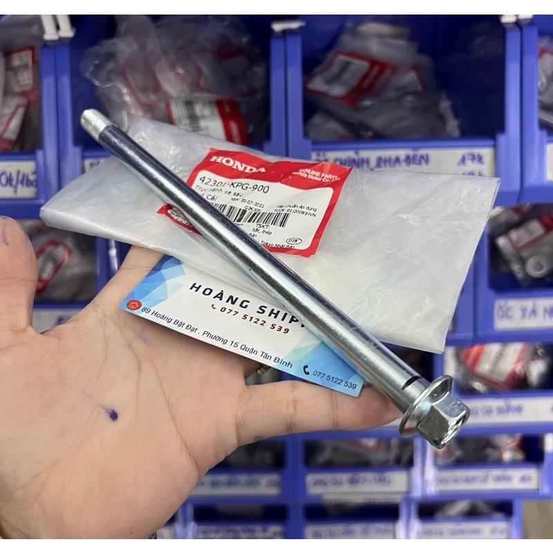 Trục bánh xe sau , cốt bánh sau wave Rs