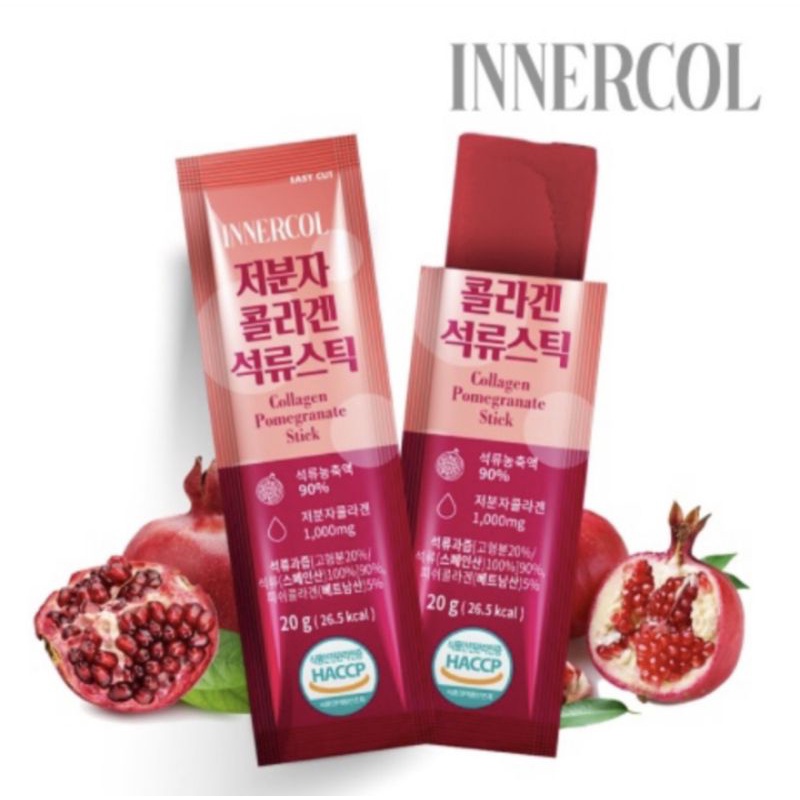 DATE MỚI 2024 THẠCH LỰU COLLAGEN INNERCOL VỊ LỰU ĐẸP DA
