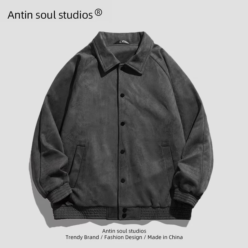 Áo Khoác Da Lộn Phong Cách Đường Phố Thời Trang Thu Đông Dành Cho Nam m-3xl 2022