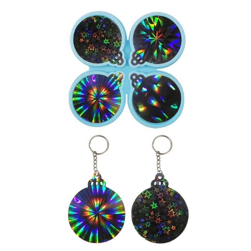 Khuôn Silicone Làm Mặt Dây Chuyền Thủy Tinh Hình Phấn Mắt Trang Trí Giáng Sinh