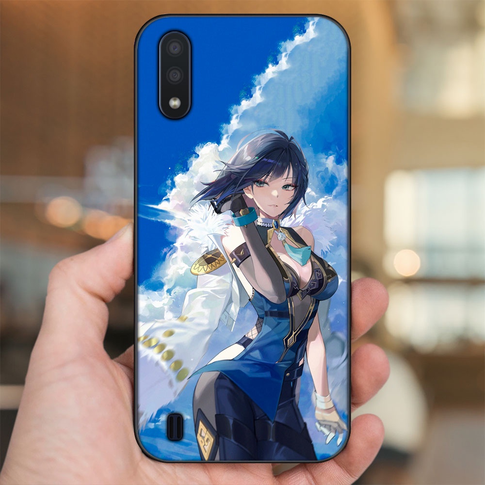 Ốp lưng Samsung A01 viền đen in hình Yelan Genshin Impact