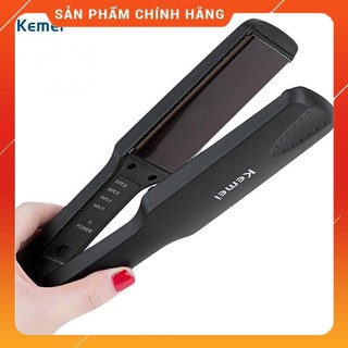 Máy Là Tóc- Máy Duỗi Tóc Mini KEMEI - Máy Uốn Tóc - Máy Ép Tóc Uốn Cụp Đa Năng