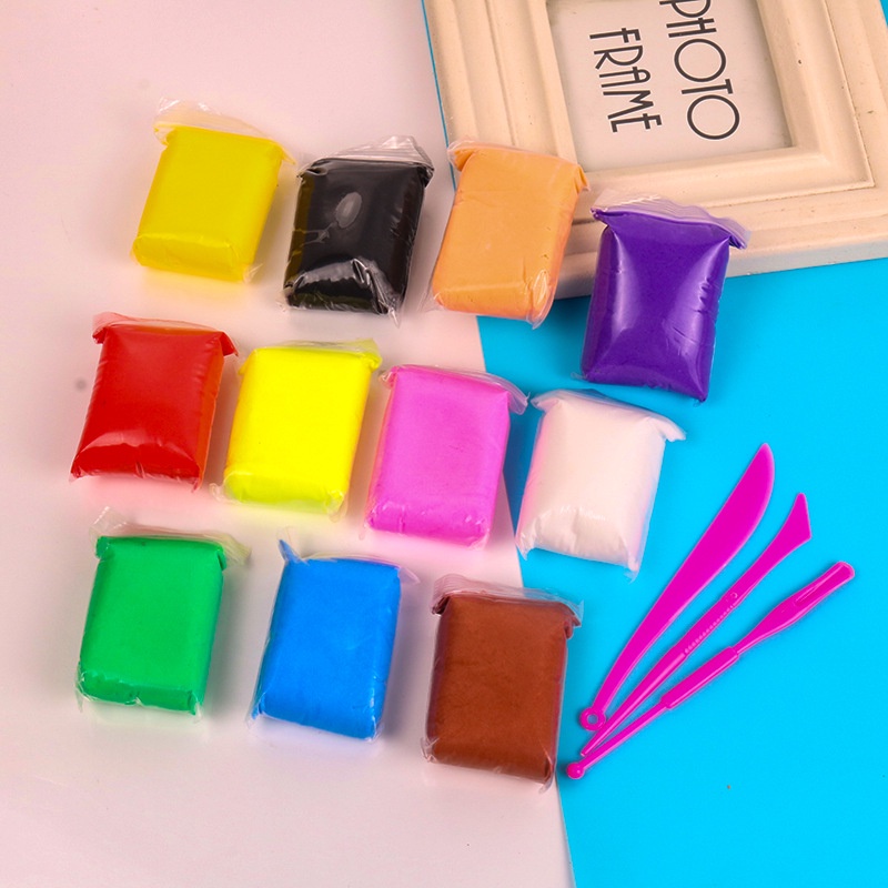 12 Gói Đất Sét Nhật Tự Khô, Nguyên Liệu Làm Butter Slime