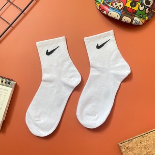 Tất vớ nam nữ nike cổ cao chất dày màu trắng