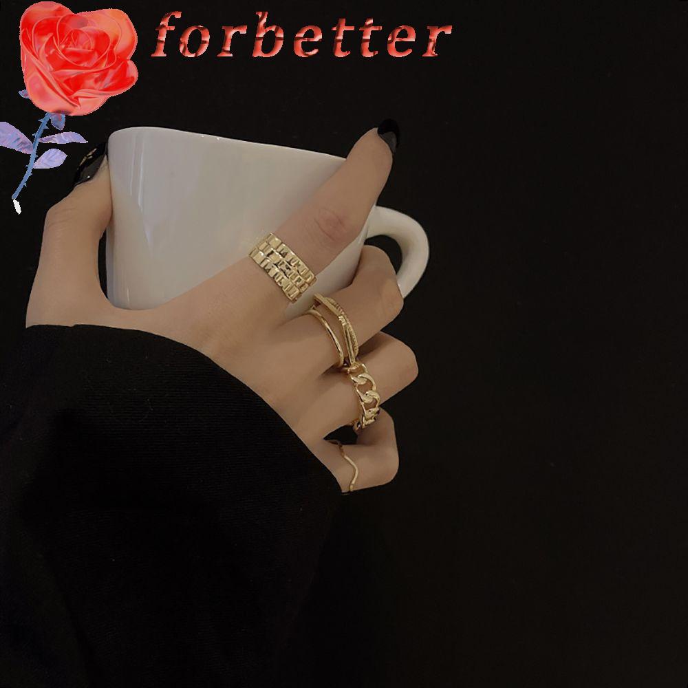 Set 5 Nhẫn Đeo Khớp Ngón Tay Phong Cách Hip Hop Hàn Quốc Đơn Giản Cho Nữ