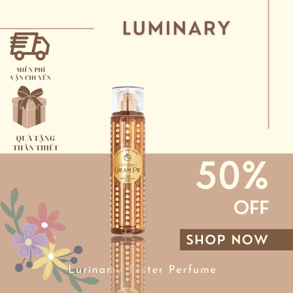 Xịt Thơm toàn thân 𝐁𝐚𝐭𝐡 & 𝐁𝐨𝐝𝐲 𝐖𝐨𝐫𝐤𝐬 Coconut Cream Pie Fine Fragrance Mist
