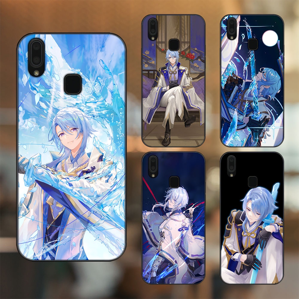 Ốp lưng Vivo Y91, Y95 viền đen in hình Kamisato Ayato Genshin Impact