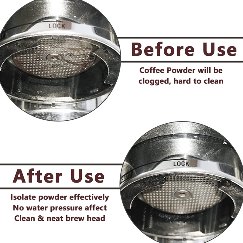 Lưới Lọc Cà Phê Espresso Bằng Thép Không Gỉ Dày 1.7mm Cho Máy Pha Cà Phê Barista 51 / 54 / 58mm