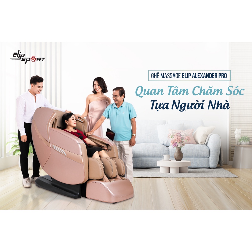 Ghế massage ELIP Alexander Pro  - Công nghệ massage 4D, thiết kế sang trọng