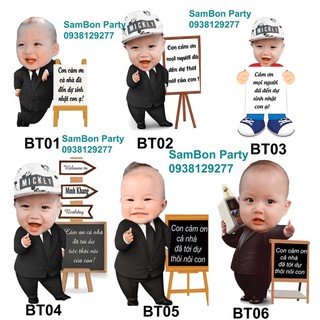 Hình Chibi Baby Boss kèm bảng cảm ơn- SamBon Party