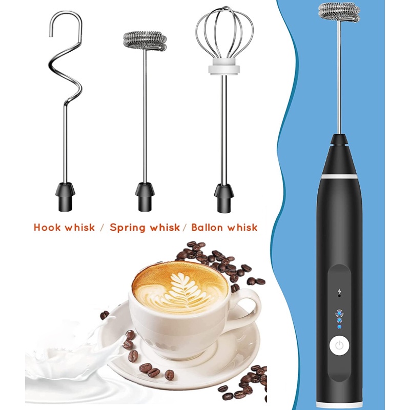 Máy đánh trứng đánh bọt cafe cầm tay mini bằng điện Cầm Tay Sạc Usb Tiện Dụng