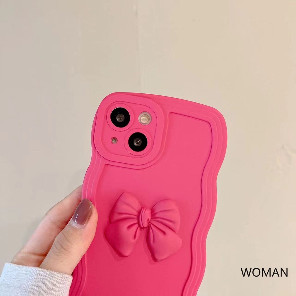 Ốp Điện Thoại Màu Xanh Matcha Đính Nơ Cho iPhone 13 Pro Max 14 Pro Max 12 Pro Max 11 Pro