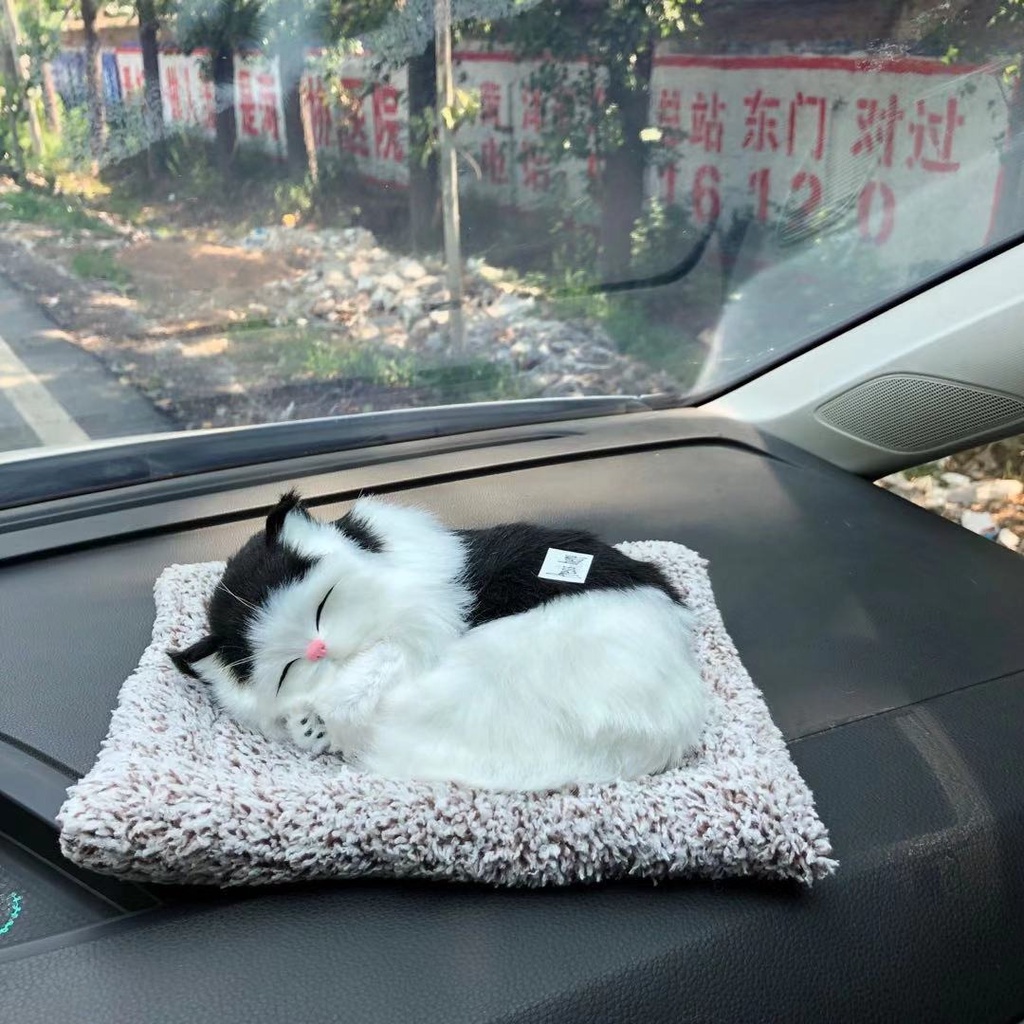 Đồ chơi thú bông hình cún dễ thương lõi than hoạt tính trang trí ô tô xe hơi hoặc cho trẻ nhỏ chơi có âm thanh