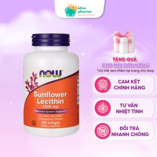 Viên uống chống tắc tia sữa Now Sunflower Lecithin