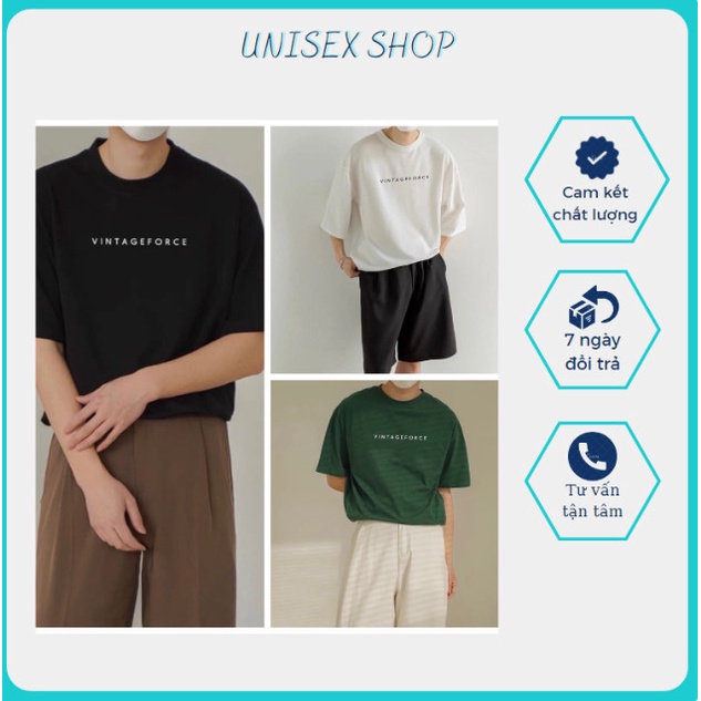 Thời trang unisex | Áo 3158 Xịn - Phông Chữ Đơn GIẢN - Oversize_ VINTAGEFORCE