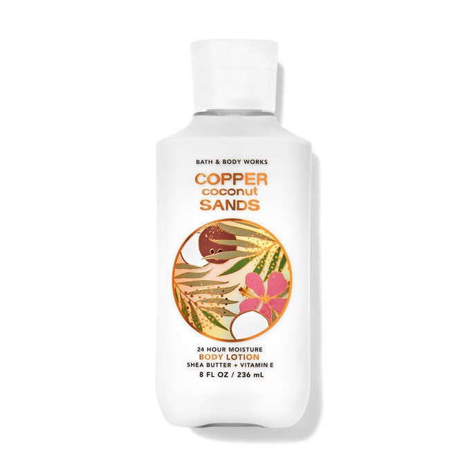 Dưỡng thể giữ ẩm da authentic Bath & Body Works Copper Coconut Sands shea butter & vitamin E body lotion 236ml (Mỹ)