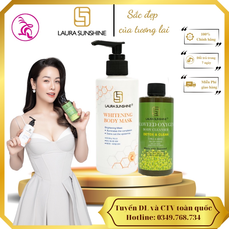 Bộ đôi ủ trắng body tại nhà Laura Sunshine - ủ trắng body Nhật Kim Anh