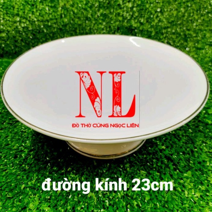 Dĩa trái cây sứ trắng ngọc cao cấp