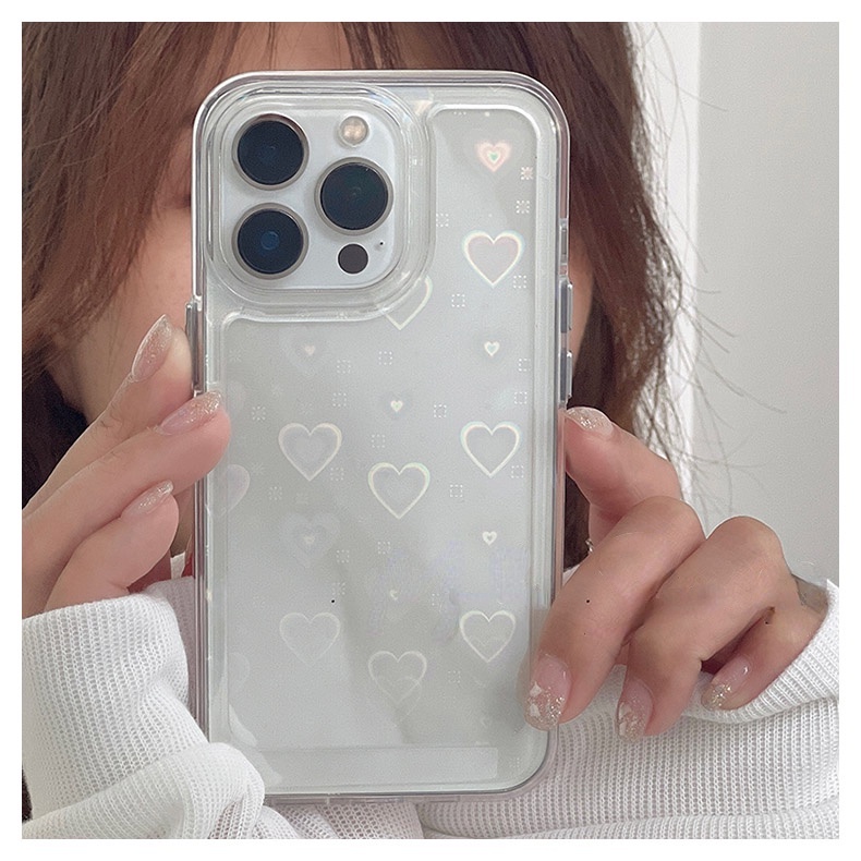 Ốp Điện Thoại Trong Suốt Màu Laser Gradient Thời Trang Cho iPhone 14 Pro Max13 12 11 Pro Max XR XS 7 8 Plus 13Mini SE SE3 2022