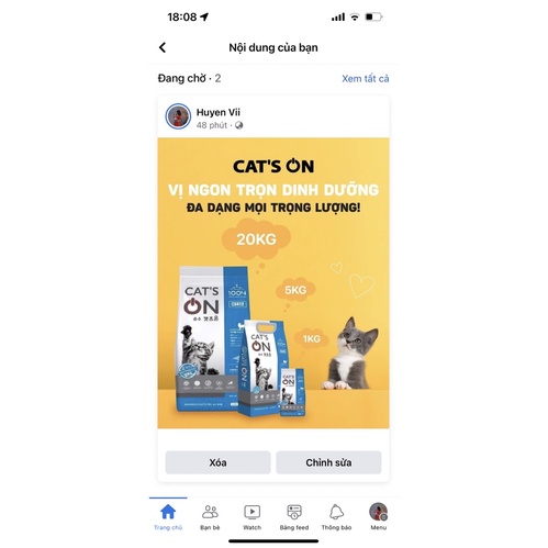 HẠT CAT'S ON CHO MÈO - TÚI 1KG CHIẾT