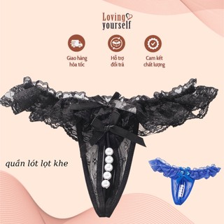 Quần Lót Lọt Khe Phối Ren Hở Đáy Đính Hạt Gợi Cảm Cho Nữ LYEQ059