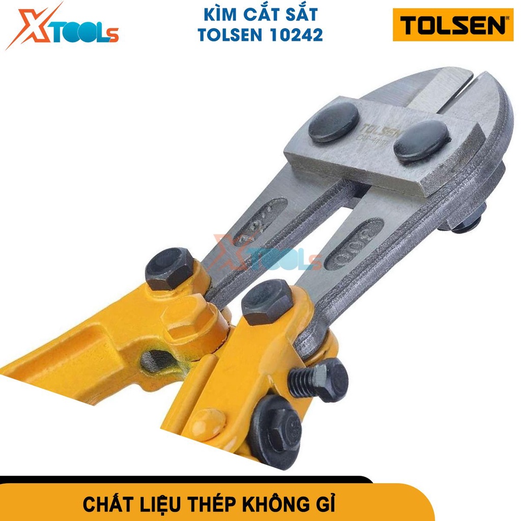 Kìm cộng lực Tolsen 14-24inch, lưỡi kềm hợp kim thép không gỉ, tay cầm chắc chắn an toàn, hỗ trợ cắt cáp phi 5-8mm