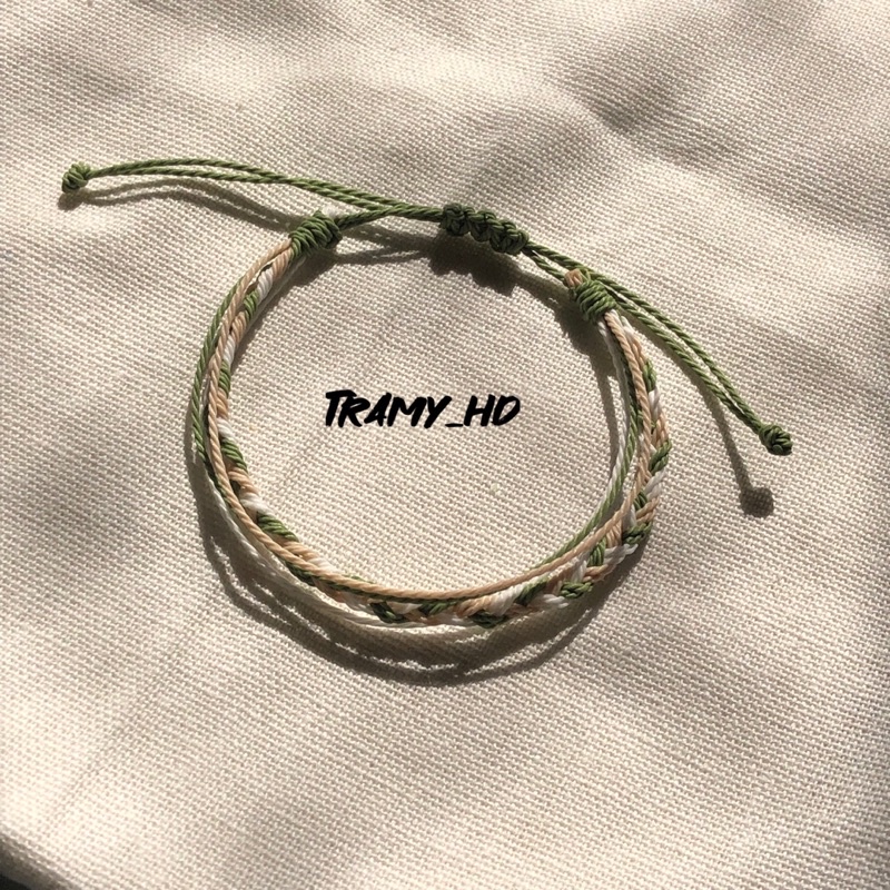 Vòng tay nam, nữ tết phối dây (1)