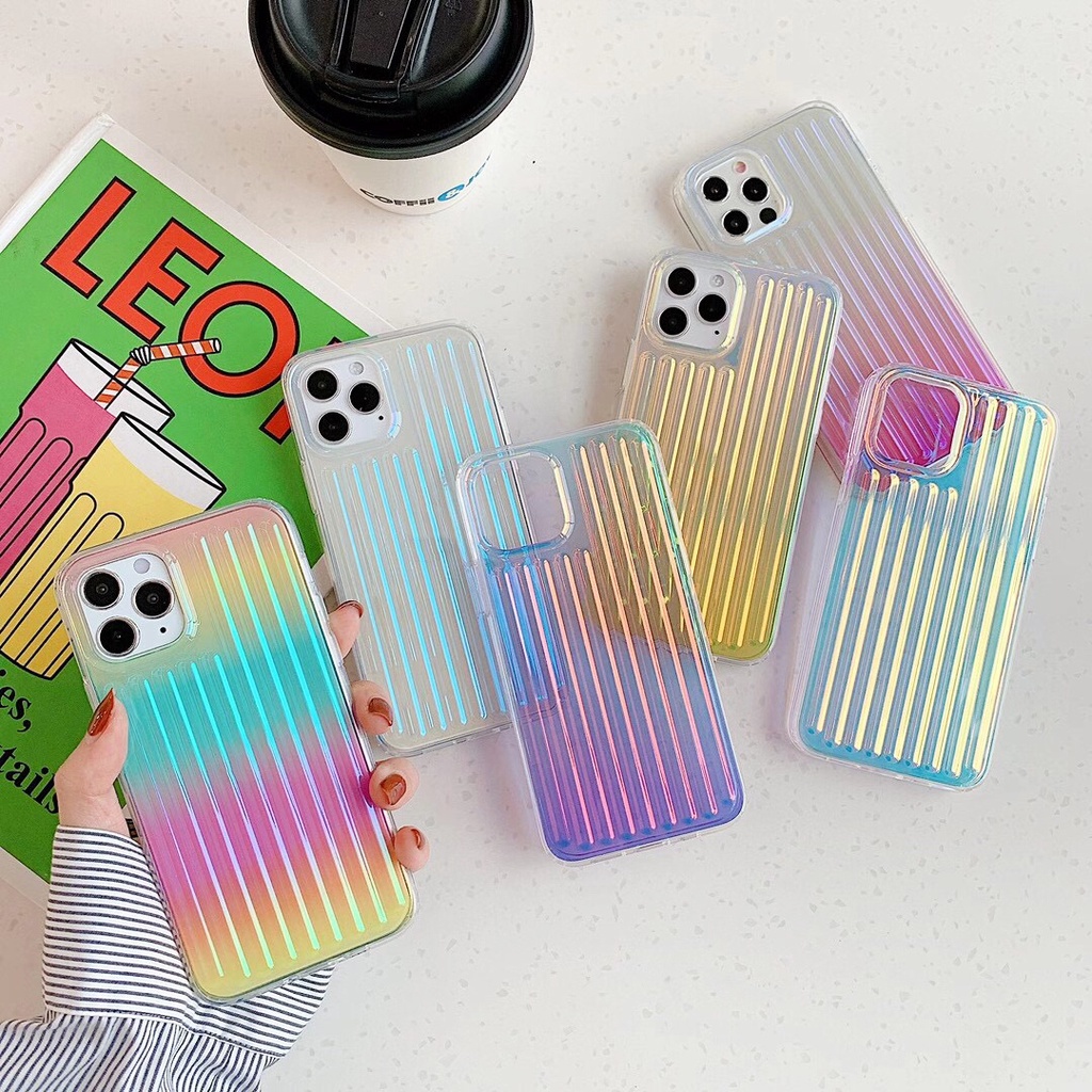 Ốp Điện Thoại Dẻo Màu Laser Mạ Viền Sang Trọng Chống Sốc Cho iPhone 14 13 12 11 Pro MAX X XR XS MAX 8 7 Plus + SE 2020