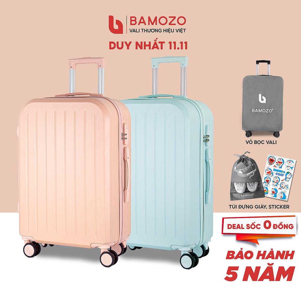 Vali du lịch size 20, size 24 BAMOZO 8812 , Vali kéo chống va đập được bảo hành 5 năm