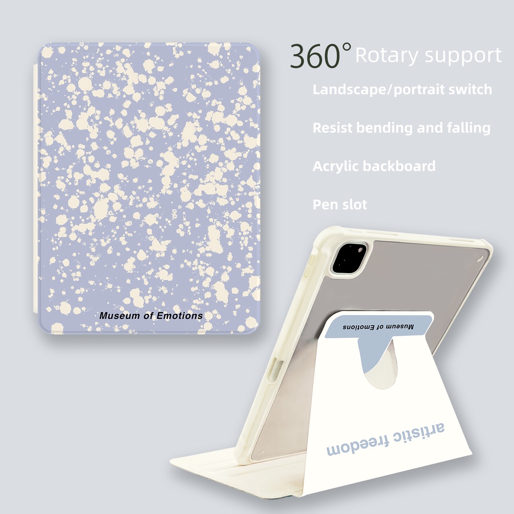360° Bao Da Máy Tính Bảng Có Thể Xoay Cho IPad Air 5 4 3 / Pro 11 12.9 10.5 / 10.2 9.7 Inch Mini 10th 9th 8th 7th 6th 5th Giá Đỡ