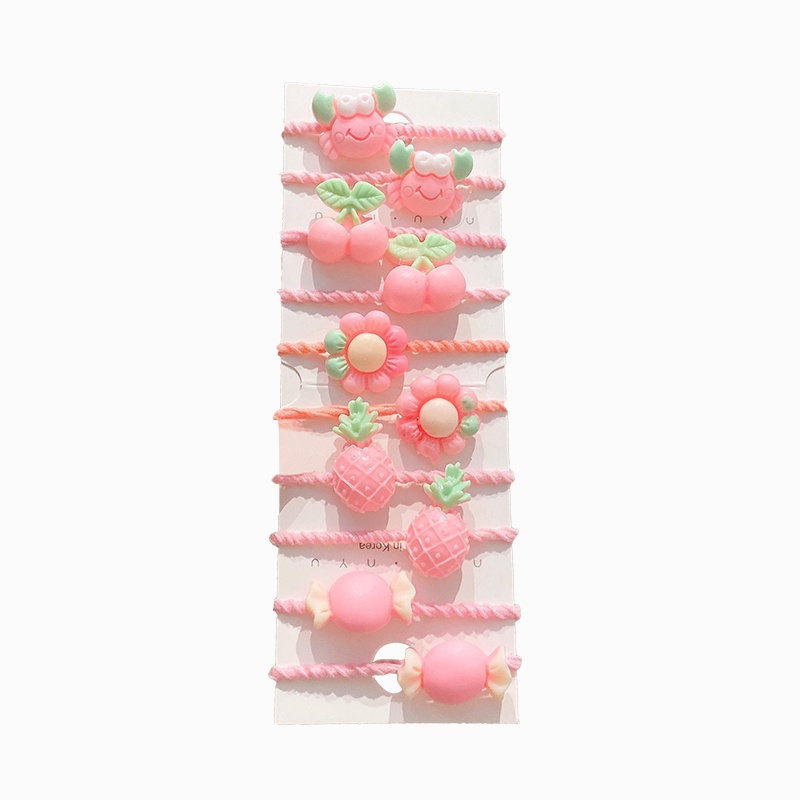 Set 10 / 20 Dây Buộc Tóc Cao Su Không Đau Dễ Thương Cho Bé