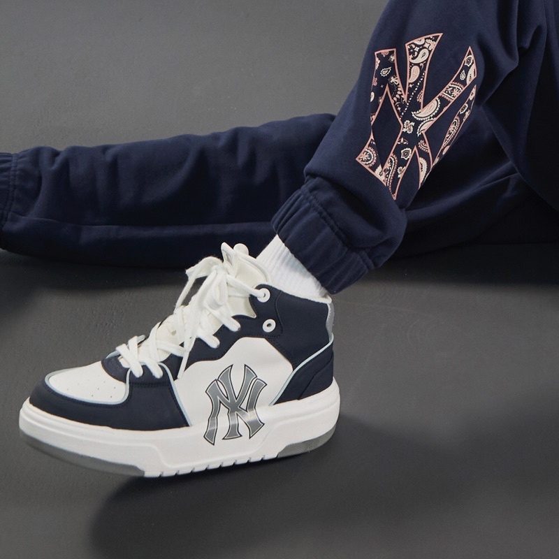 GIÀY MLB CHUNKY LINER HIGH NEW YORK BLUE WHITE LAI AU SC